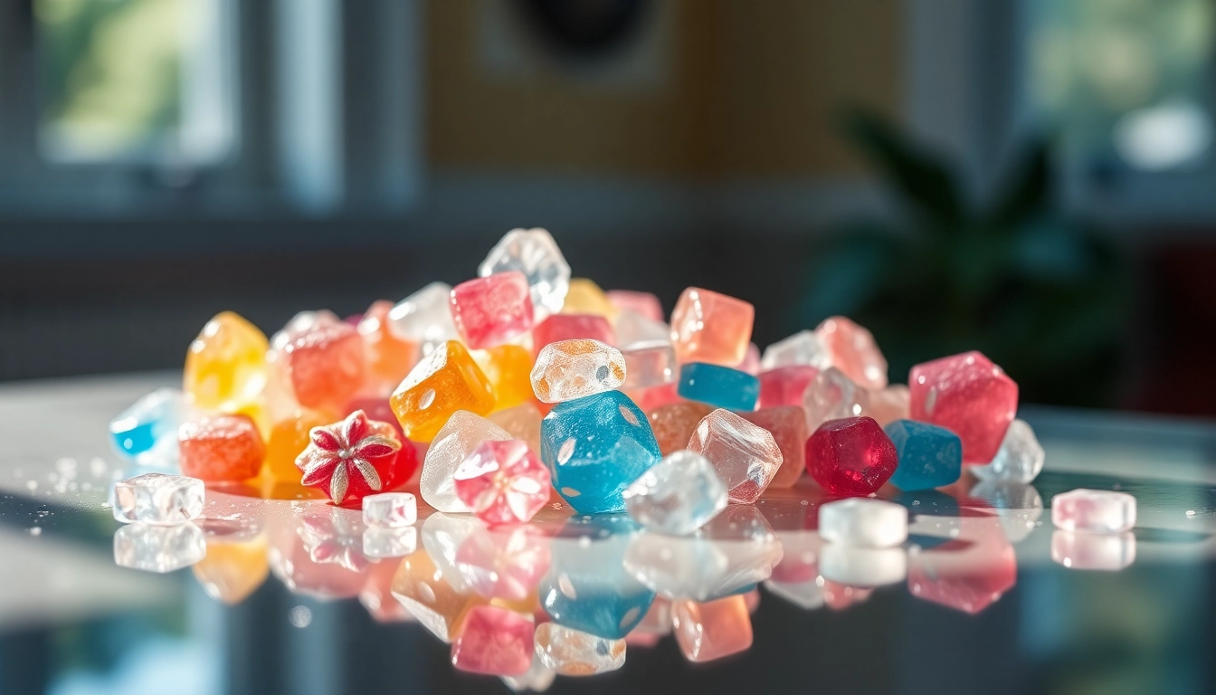 Indulge in colorful crystal candy that shines like gems, perfect for gifting or personal treats.