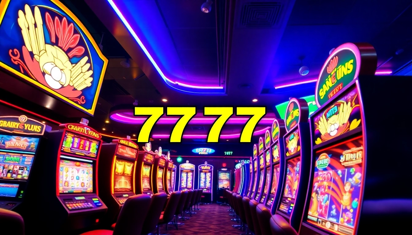 Experience the thrill of สล็อต777 with vibrant slot machines in a lively digital casino atmosphere.