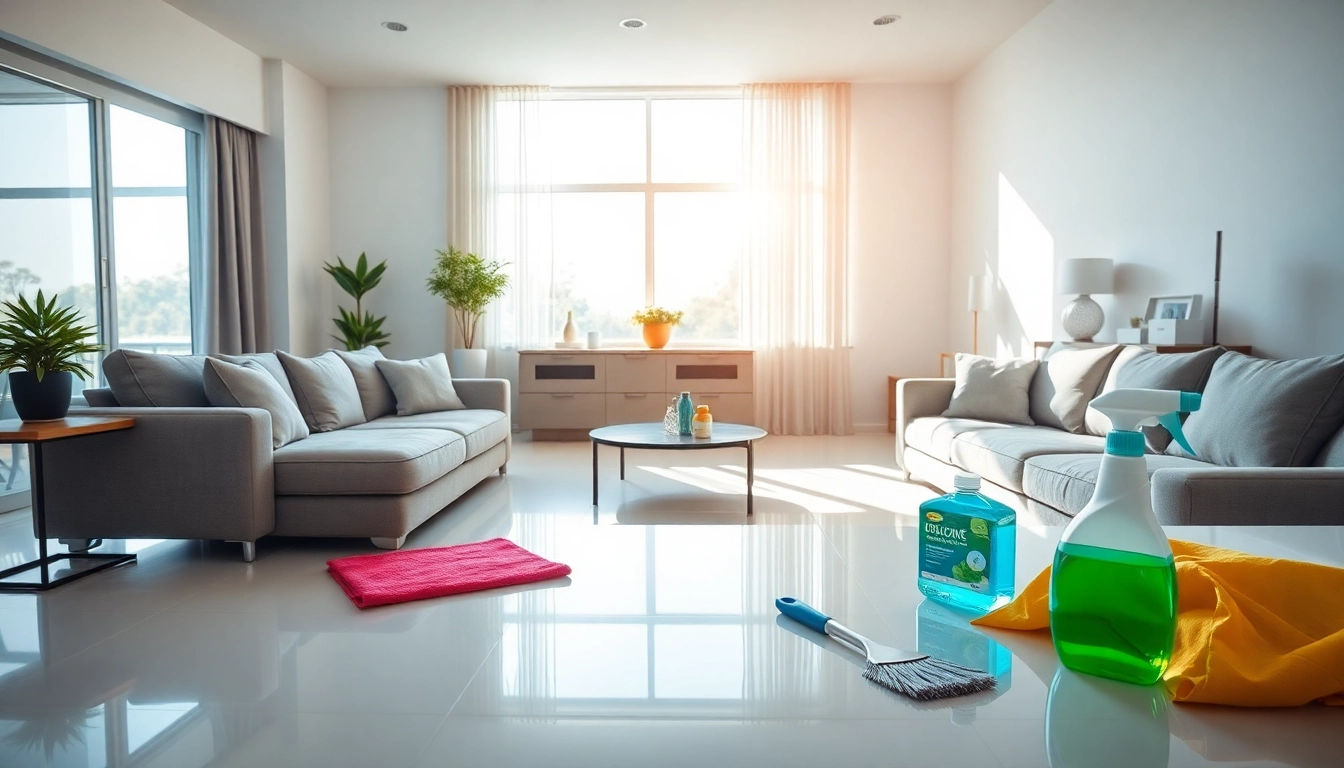 Professional bond cleaning Brisbane service revitalizes a living room with eco-friendly methods.