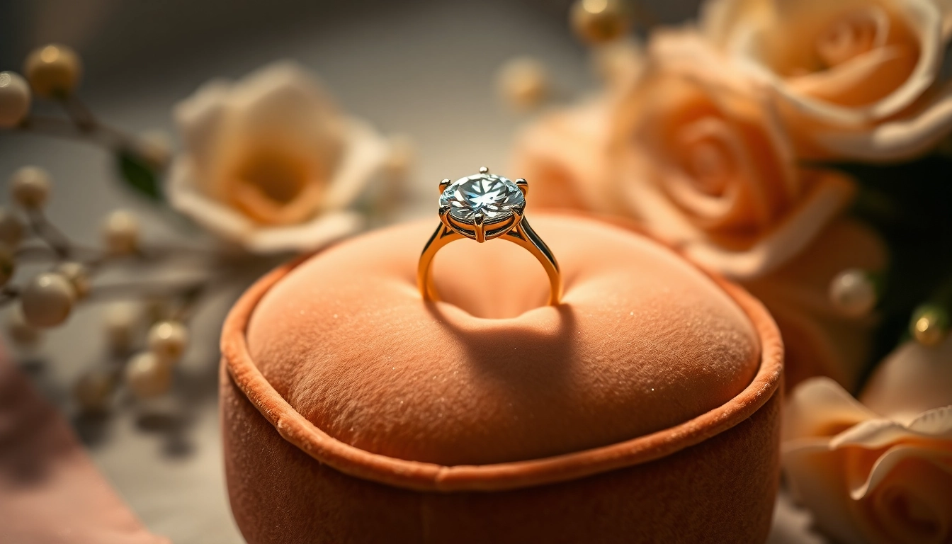 Showcase of a stunning 2 Carat Engagement Ring with intricate details sparkling against a velvet background.