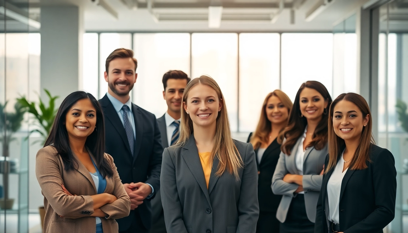 Capture engaging company headshots of diverse professionals in a modern office space.