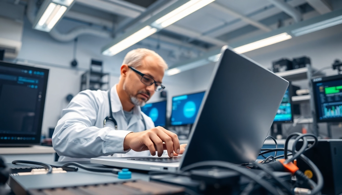 Riparazione computer settimo torinese con tecnico esperto al lavoro.