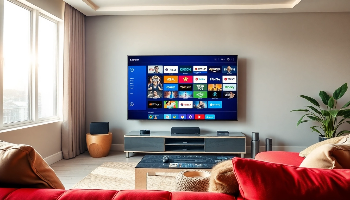 Evaluate your IPTV test line from a modern streaming setup with vibrant entertainment options.