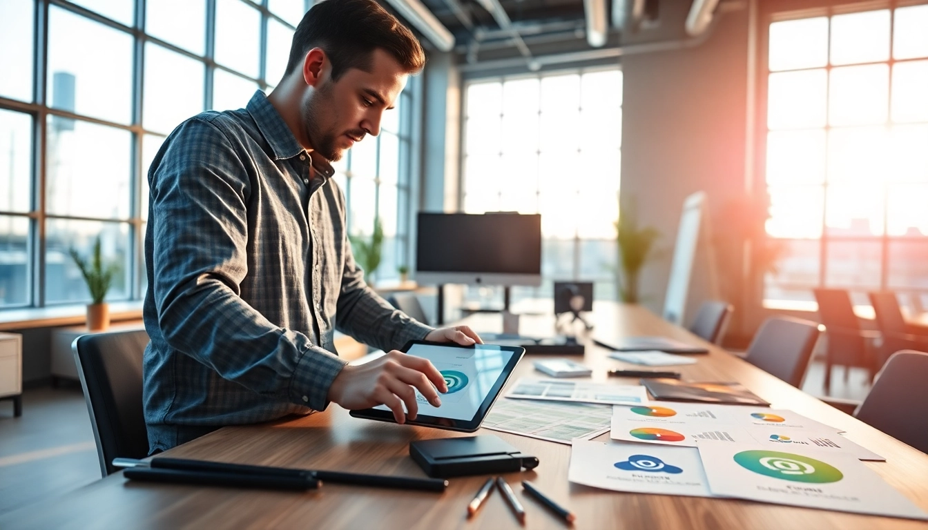 Generate unique visuals for AI business branding at a creative workspace.