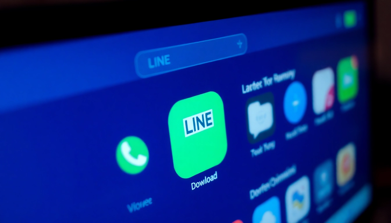 Experience seamless communication with the LINE下载電腦版 app interface showcased on a sleek computer screen.