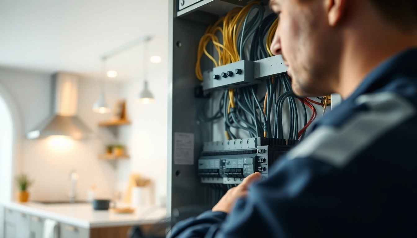 Inspecting an electrical panel to ensure home safety and efficiency during upgrades.