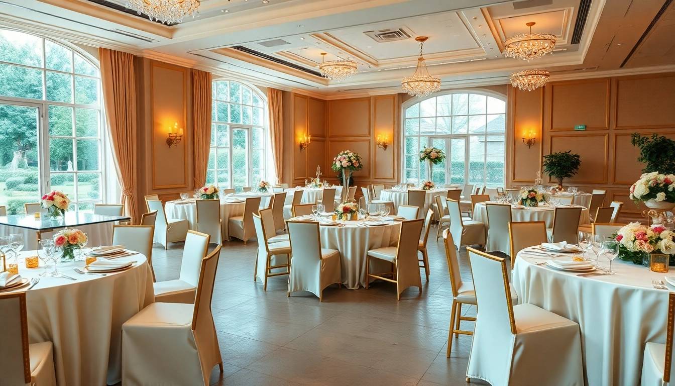 Host unforgettable events in a lavishly decorated event space with stunning floral arrangements.