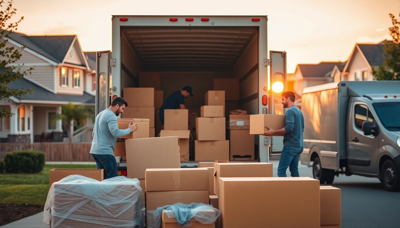 Efficient movers from https://bennettsmoving.com/ packing a truck at dawn, showcasing reliability and teamwork.