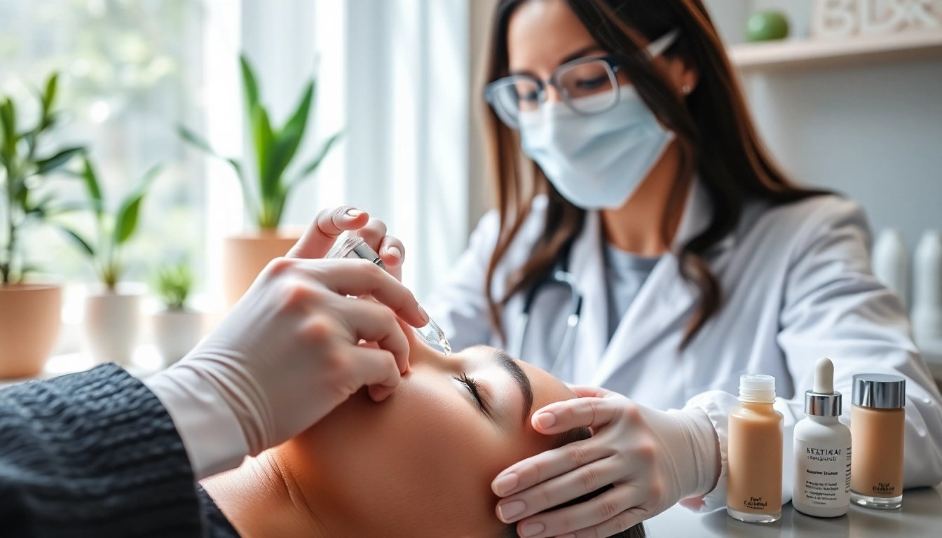 Enhancing skin with wrinkle treatments in a serene medical spa environment.