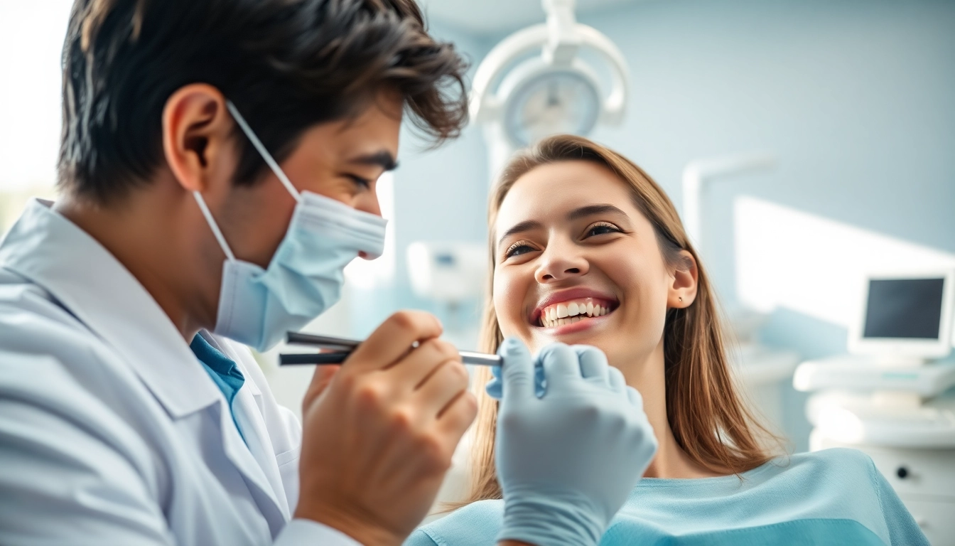 Enhance your understanding of checkups with a dentist examining a patient in a modern clinic.