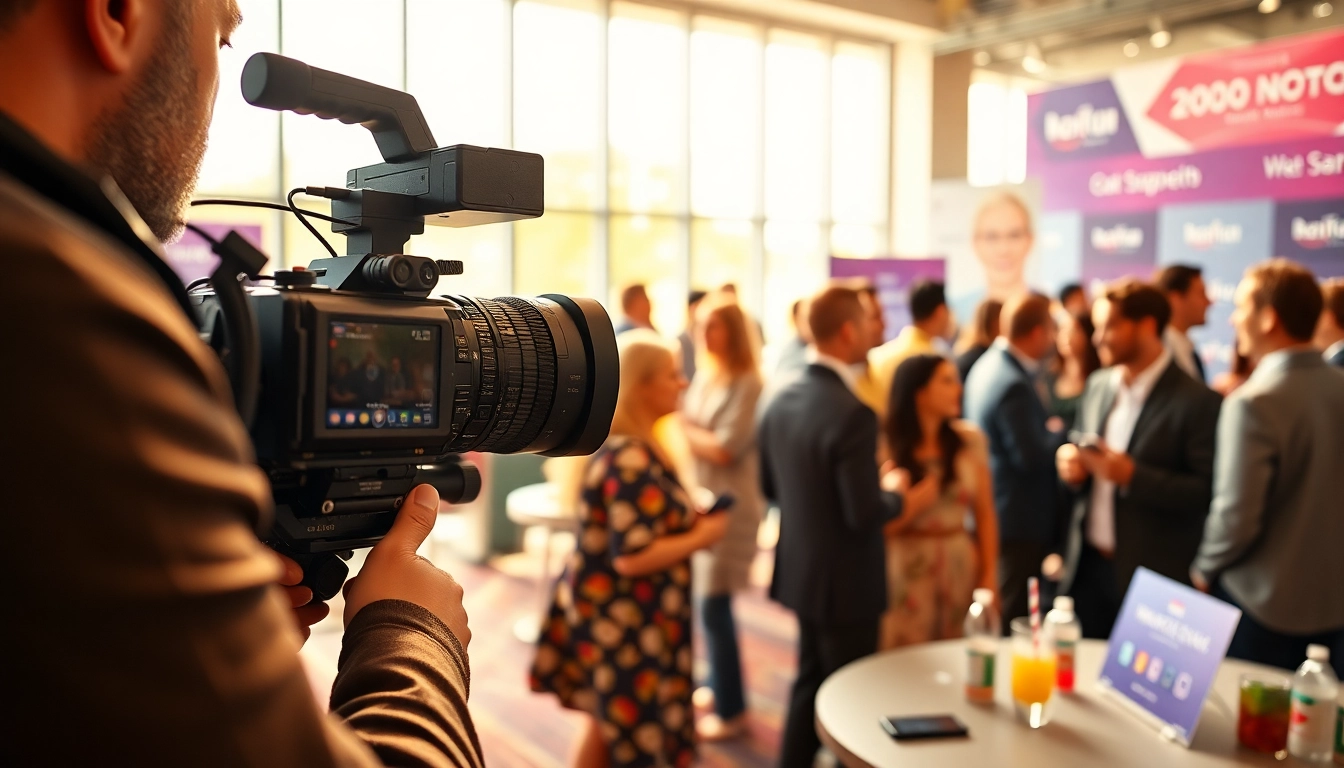 Capturing Miami Corporate Event Videography Photography with professionals networking at a corporate event.