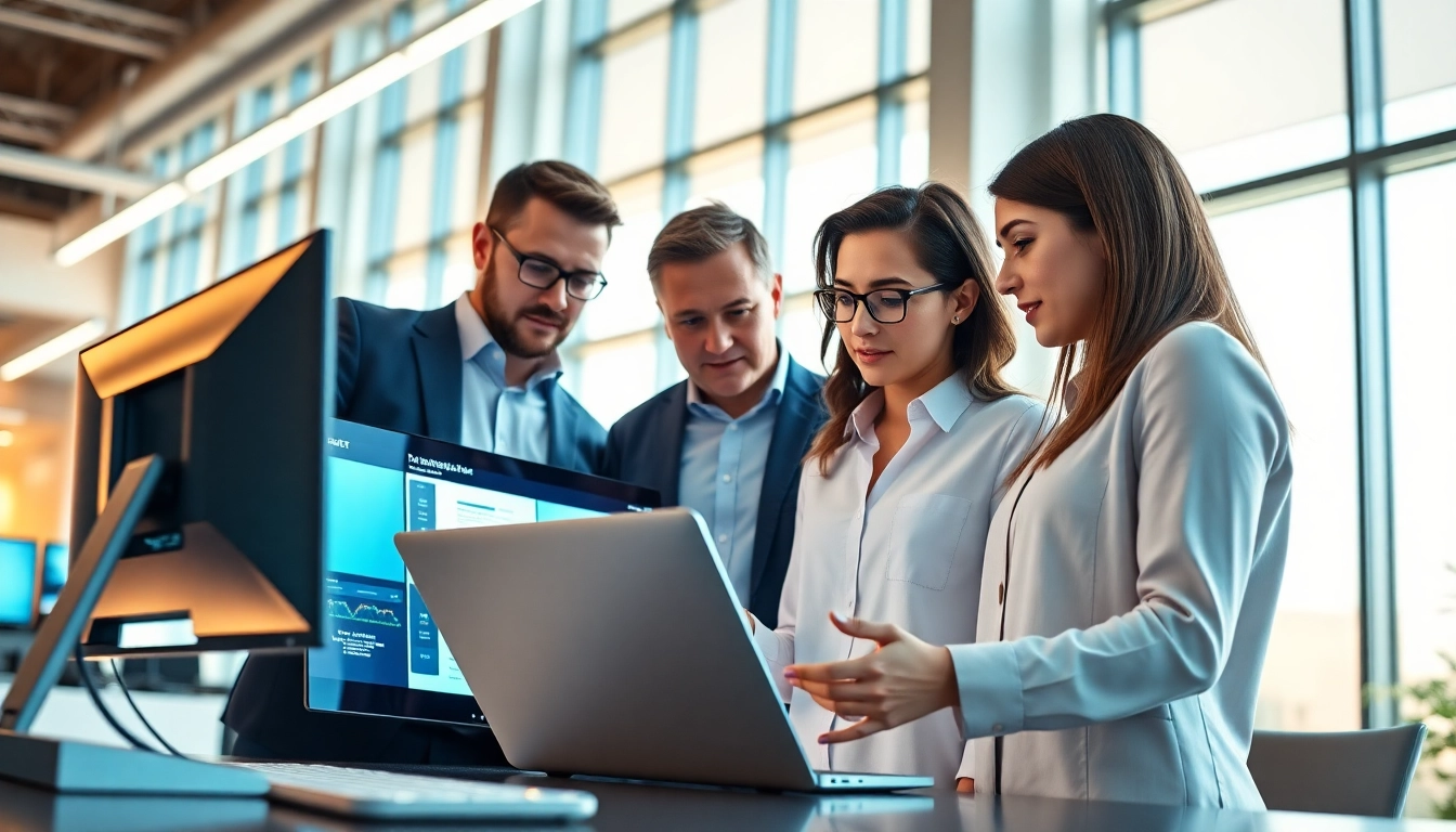 Engaging team working on Managed IT Services Markham in a modern office environment.