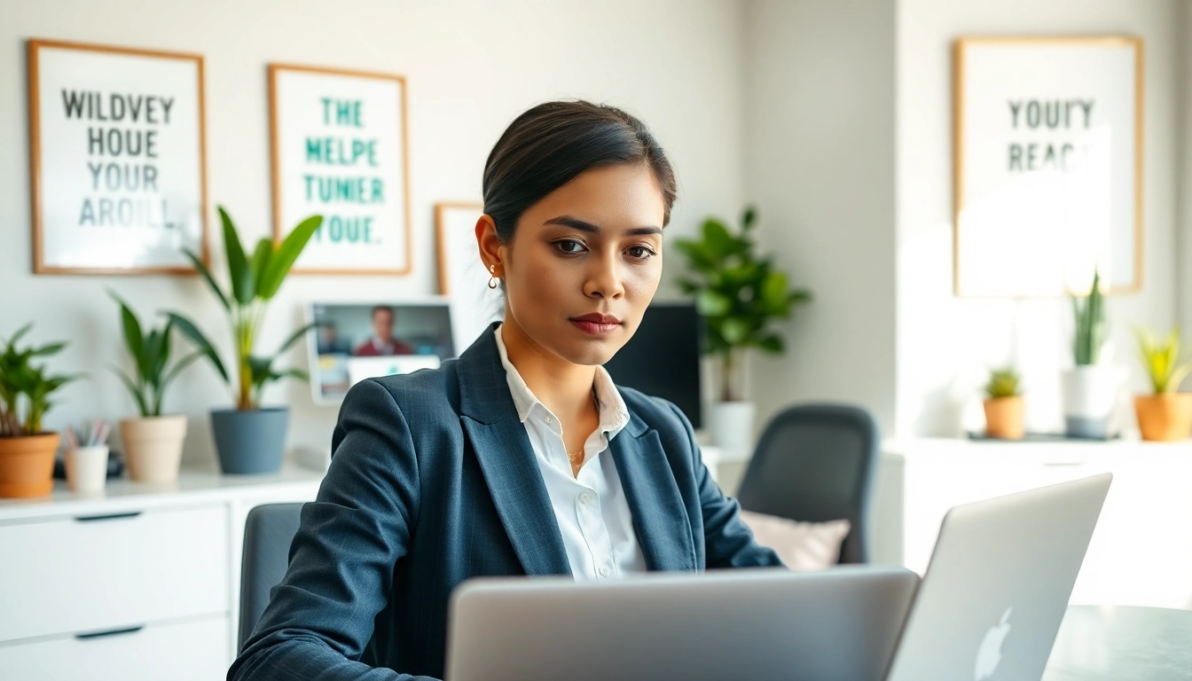 Virtual Assistants working productively in a modern home office environment.