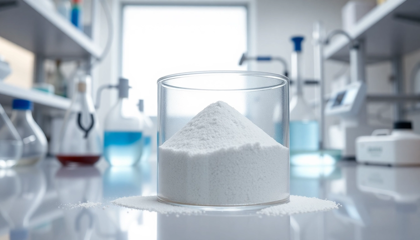 Redispersible Polymer Powder in a professional laboratory setting highlighting its fine texture and purity.