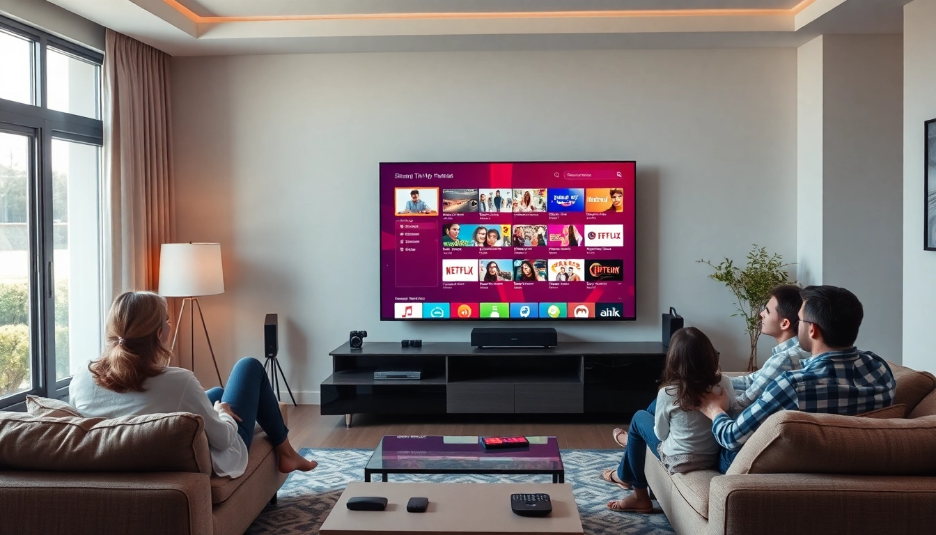 Explora Comprar Listas IPTV en un ambiente familiar disfrutando de diferentes canales en un televisor.