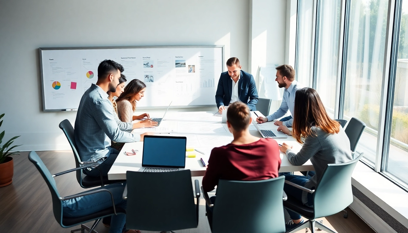 Créer un site internet pour entreprise avec une équipe de design moderne en action.