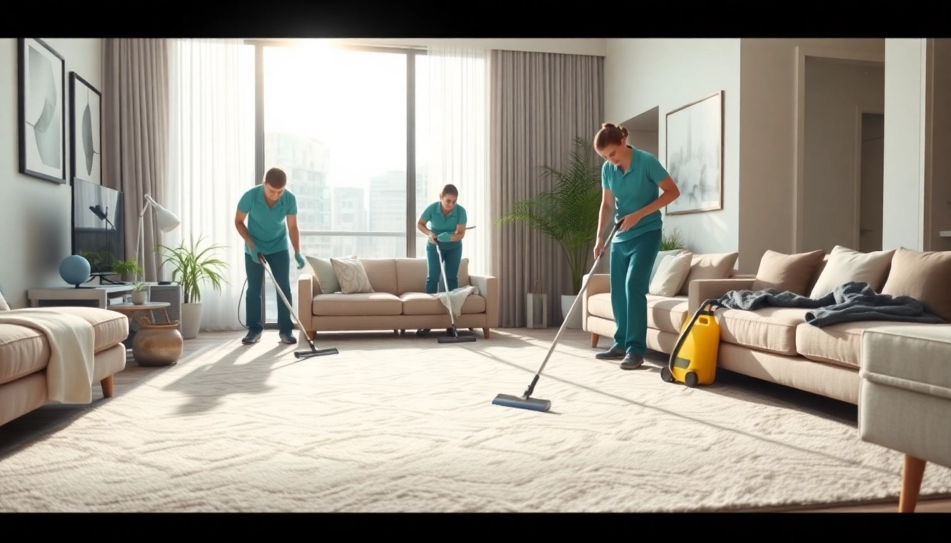 Efficient bond cleaning Brisbane service team thoroughly cleaning an apartment for maximum satisfaction.
