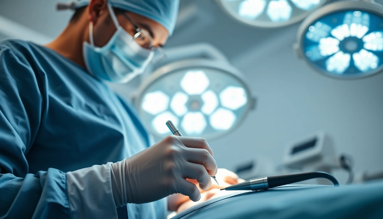 Bauchdeckenstraffung Braunschweig im professionellen Operationssaal mit fokussiertem Chirurgen.