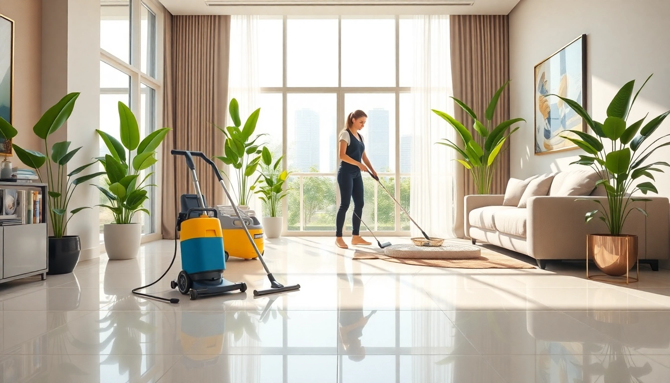 Engaging deep cleaning services Dubai team in action, ensuring a spotless environment.
